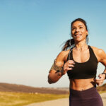 Woman Running Free Thanks To The Best CBD Products. CBD store. CBD for pain.