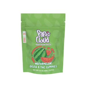 Premium Papas Cloud D8 Watermelon Gummies in pack of 15