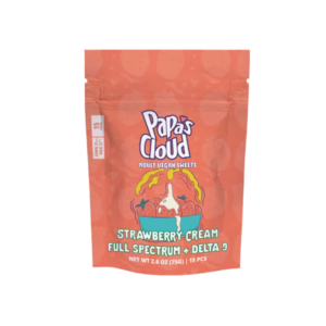 Papas Cloud D9 Full Spectrum Strawberry Cream Gummies- 15pcs