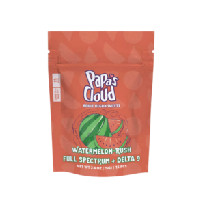 Papas Cloud D9 Full Spectrum Watermelon Rush Gummies- 15pcs