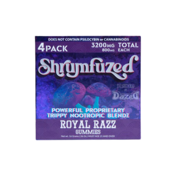 Shrumfuzed Mushroom Gummies 4ct Royal Razz