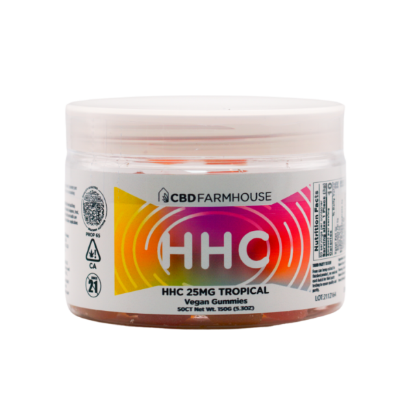 HHC 25MG Tropical Vegan Gummies from CBD Farmhouse the best cbd store in dallas for cbd gummies online. Buy cbd edibles online from our cbd shop.