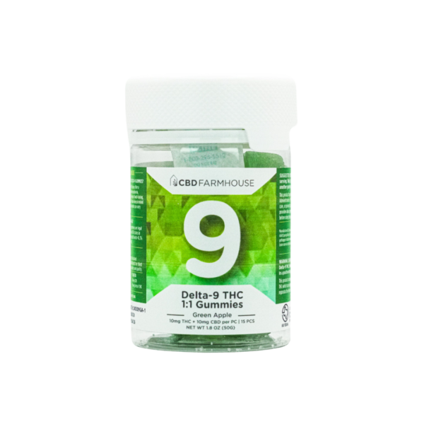 Delta 9 THC 11 Gummies Green Apple 15CT 1