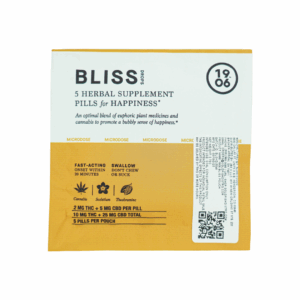 1906 - Bliss Drops - Herbal Supplement Pills for Happiness - 2MG THC + 5MG CBD