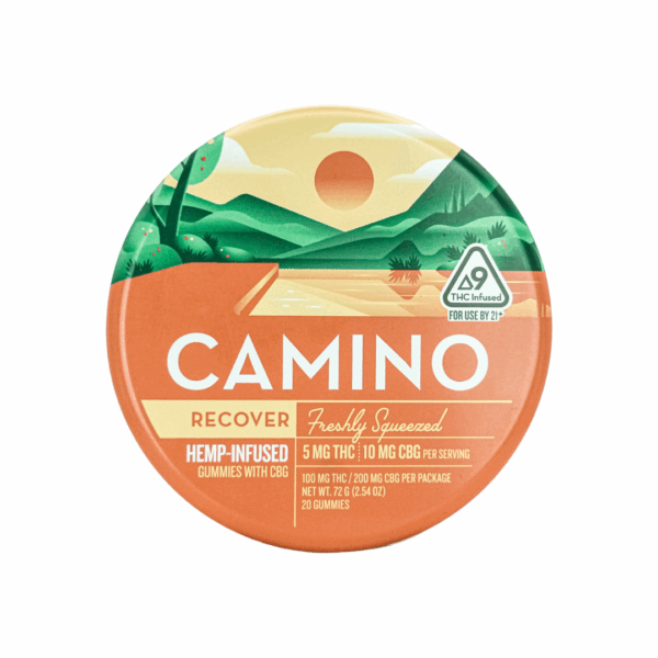 Camino - Recover - Freshly Squeezed - 5MG THC + 10MG CBG 10CT Hemp-Infused Gummies
