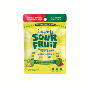 Joy Bombs Sour Fruit - 100MG THC Hemp Chews 40CT