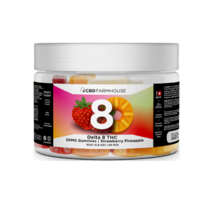 CBD Farmhouse - Delta 8 THC 50MG Gummies – Pineapple Tangerine Strawberry - 50PC