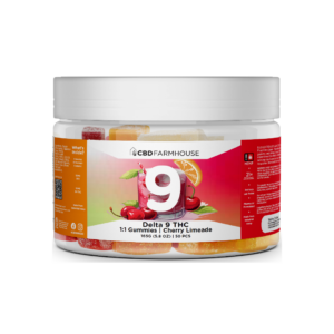 CBD Farmhouse - Delta 9 THC 1:1 Gummies - Cherry Limeade - 50PC
