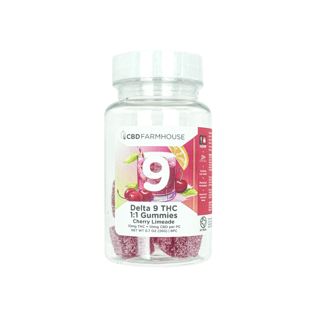 CBD Farmhouse - Delta 9 THC 1:1 Gummies - Cherry Limeade - Image 3